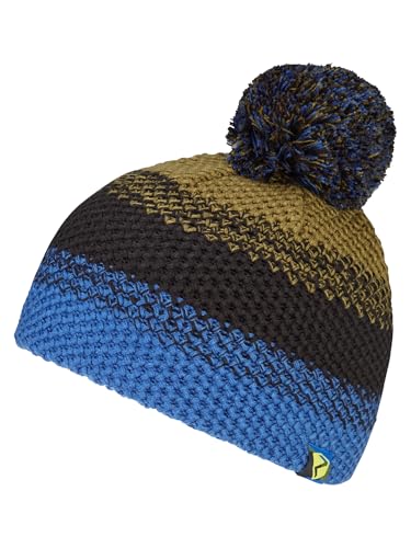 Ziener Kinder ISHI Mütze | warm, gestrickt, dreifarbig, Cobalt Blue, im Sale
